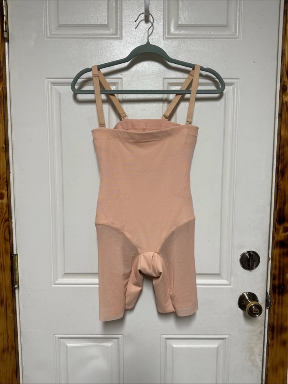 Honeylove SuperPower Short Bodysuit Shapewear Size Medium Nude Beige Compression